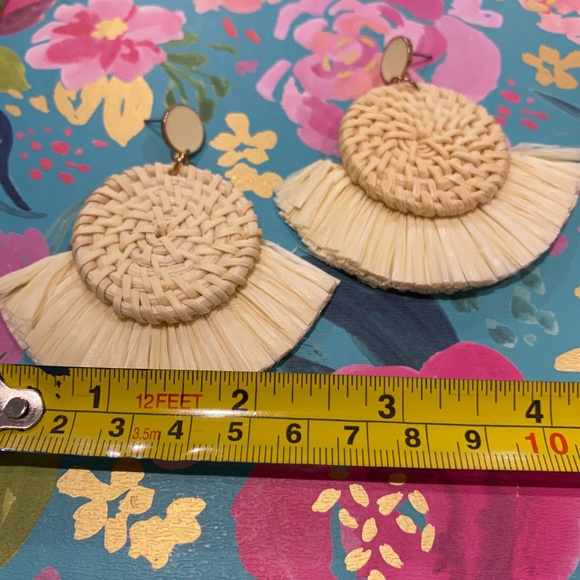 Bohemian Rattan Handmade Statement Earrings - Picture 4 of 8